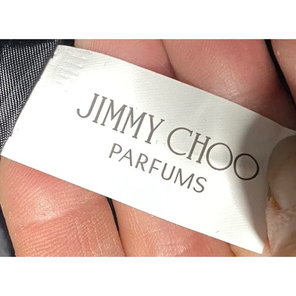 Jimmy Choo Parfums  Tote Bag Black‎ Velvet Silver Glitter Large NWOT 12x18x5